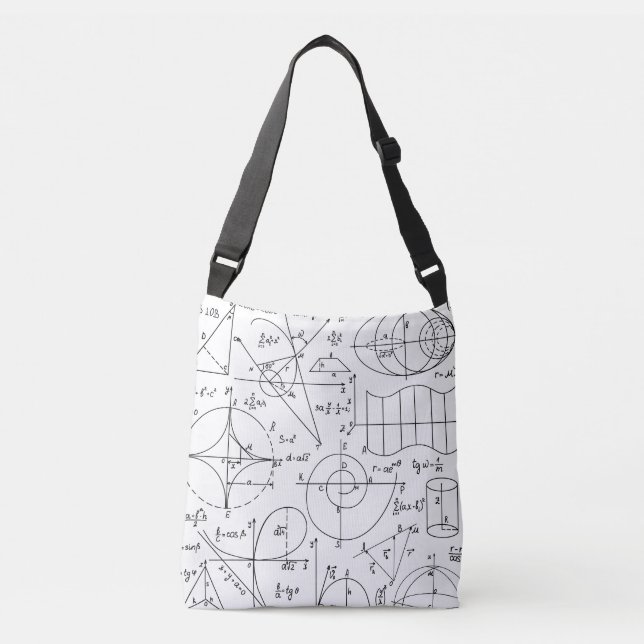 Math Pattern Tote Bag Tragetaschen Mit Langen Trägern (Vorderseite)