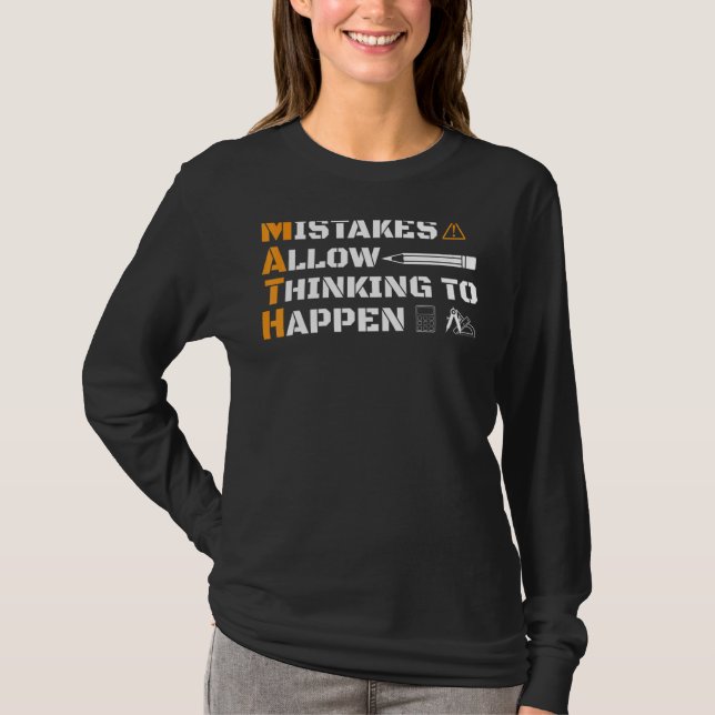Math Pencil Calculator Compass T-Shirt (Vorderseite)
