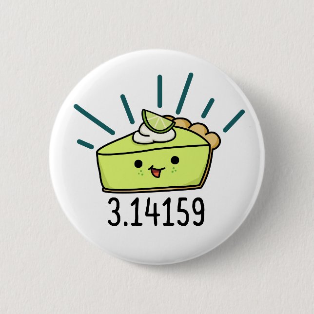 Math Pi Number Funny Pie Pun Button (Vorderseite)