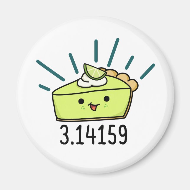 Math Pi Number Funny Pie Pun Magnet (Vorne)
