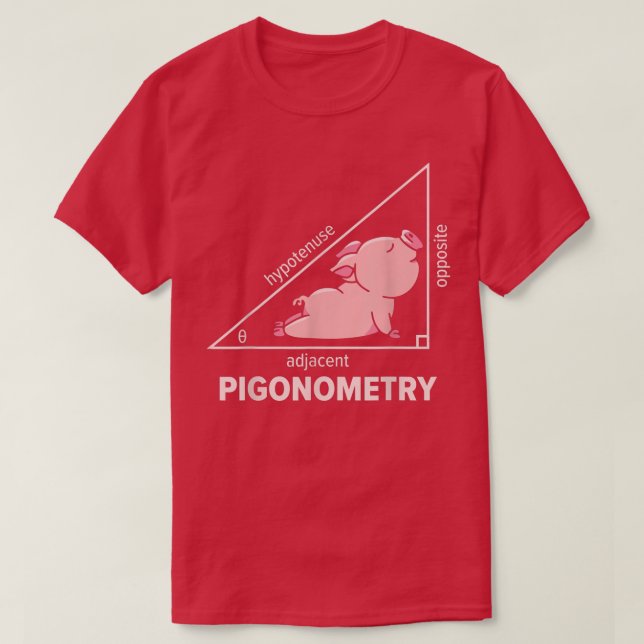 Math Pig Algebra Pigonometrie Hypotenuse Mathemati T-Shirt (Design vorne)