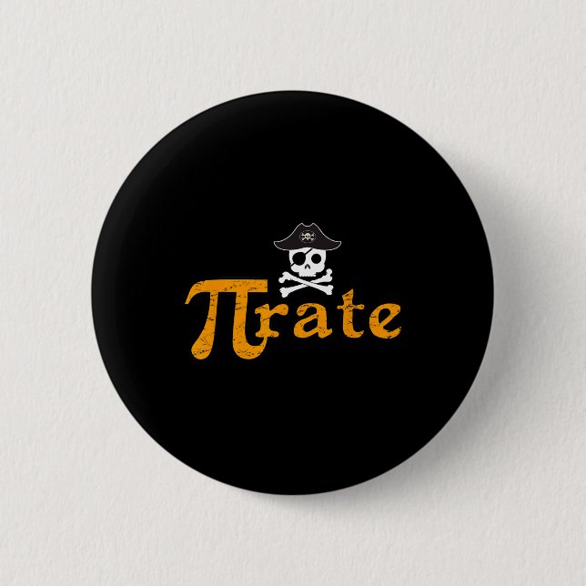 Math Pirate Happy Pi Day Button (Vorderseite)