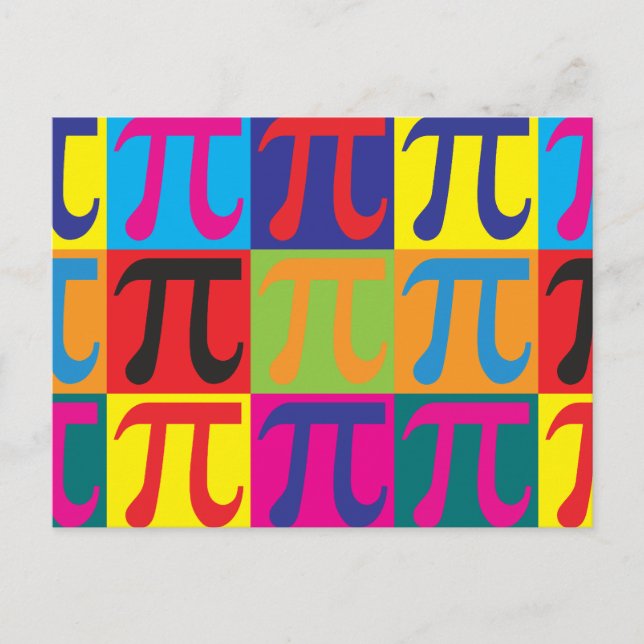 Math Pop Art Postkarte (Vorderseite)