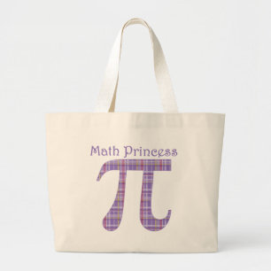 Math Princess Lavendel.png Jumbo Stoffbeutel