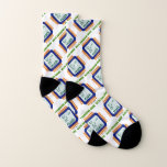 Math Processor Inside Semiconductor Chip Equation Socken<br><div class="desc">No need to be a math professor or math major to enjoy wry mathematical attitude with this pair of socks featuring a semiconductor chip along with the saying "Math Processor Inside".  Memorable geek humor socks for anyone who processes math -- whether on a calculator or otherwise!</div>