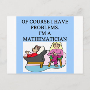 MATH-Psychologie-Witz Postkarte