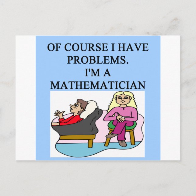 MATH-Psychologie-Witz Postkarte (Vorderseite)