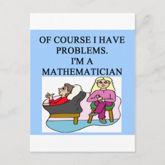 MATH-Psychologie-Witz Postkarte
