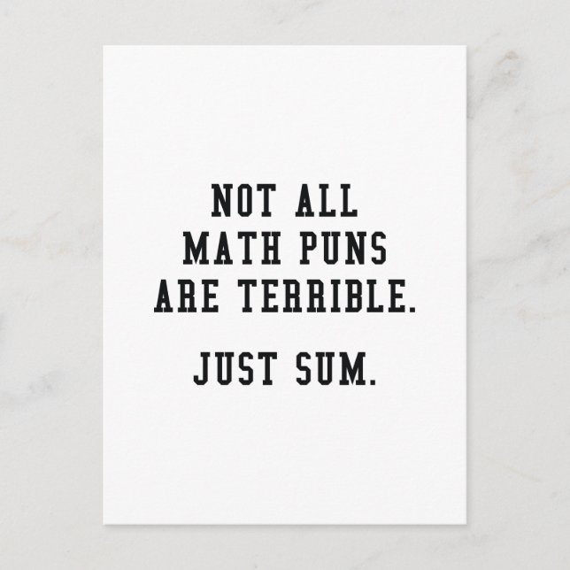 Math Puns Postkarte (Vorderseite)