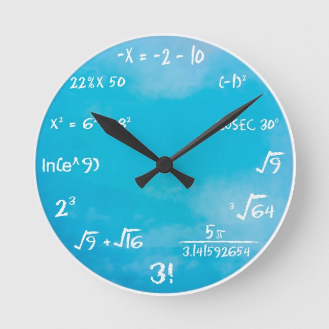 Math Quiz Clock - Uhr blau (Vorderseite)