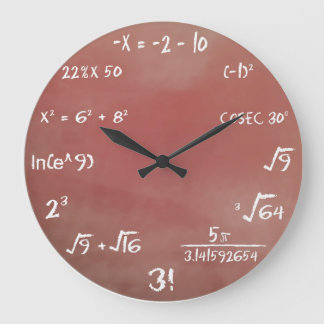 Math Quiz Wall Clock Große Wanduhr