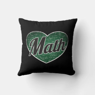Math Retro Heart Blackboard Liebe Kissen