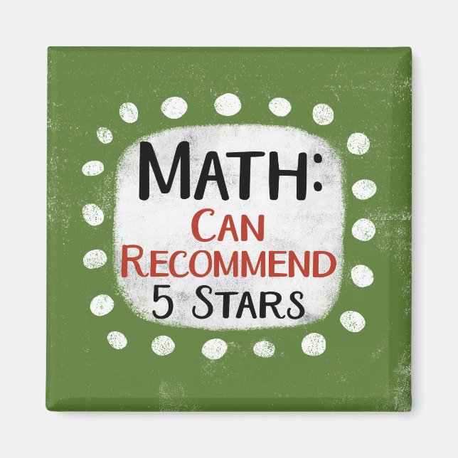 Math Review 5 Stars Kühlschrank Magnet (Vorne)