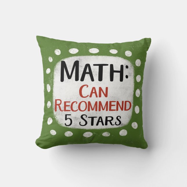 Math Review 5 Stars Throw Kissen (Vorderseite)