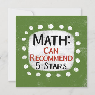 Math Review 5 Sterne Grußkarte Karte