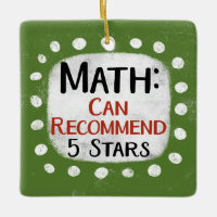 Math Review 5 Sterne Ornament