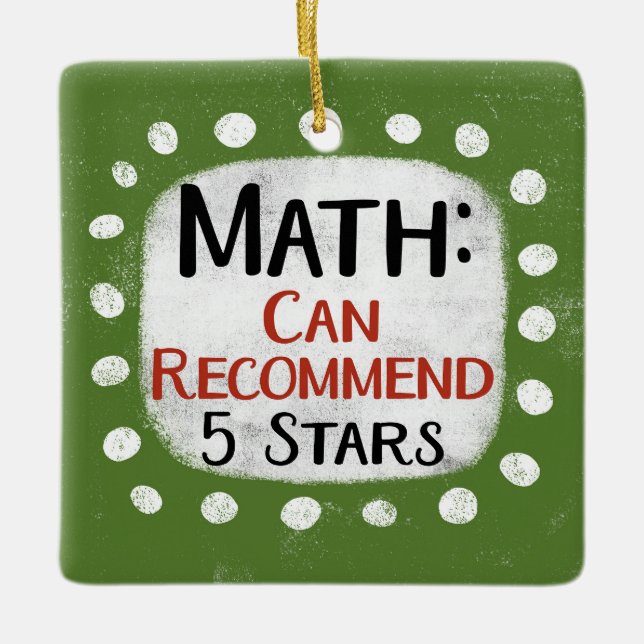 Math Review 5 Sterne Ornament (Vorderseite)