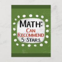Math Review 5 Sterne Postkarte