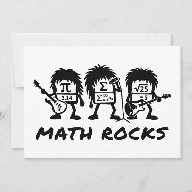 Math Rocks Academic Rock Band Humor Einladung (Vorderseite)