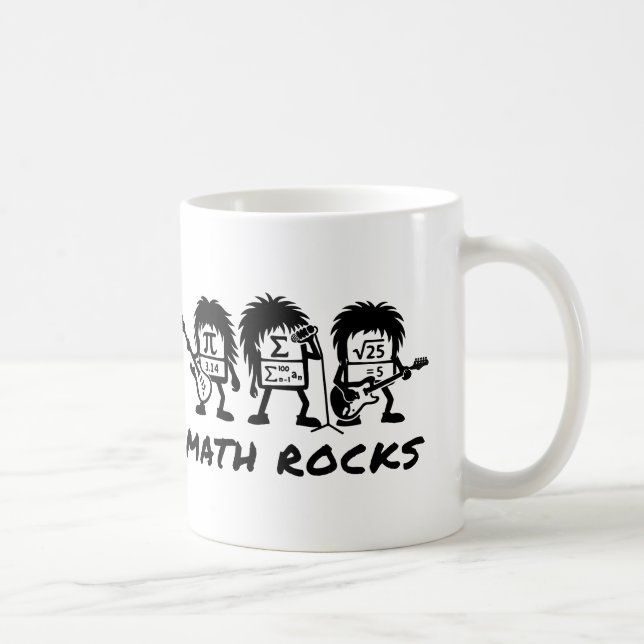 Math Rocks Academic Rock Band Humor Kaffeetasse (Rechts)