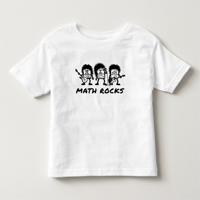 Math Rocks Academic Rock Band Humor Kleinkind T-shirt (Vorderseite)