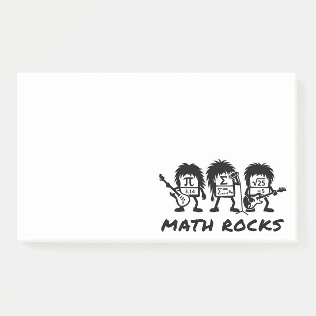 Math Rocks Academic Rock Band Humor Post-it Klebezettel (Vorderseite)
