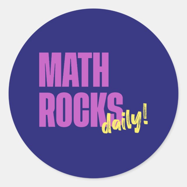 Math Rocks Daily Runder Aufkleber (Vorderseite)