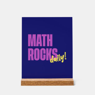 Math Rocks Daily Teacher Acrylschild