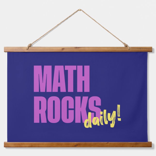 Math Rocks Daily Wandteppich Mit Holzrahmen (Vorne)