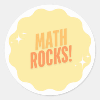 MATH ROCKS! Sticker-Geschenk für Lehrer Runder Aufkleber