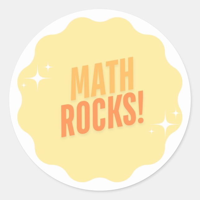 MATH ROCKS! Sticker-Geschenk für Lehrer Runder Aufkleber (Vorderseite)