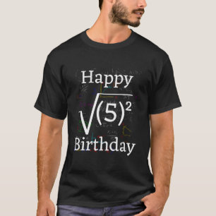 Math Root Square Happy 5. Geburtstagsfeier T-Shirt