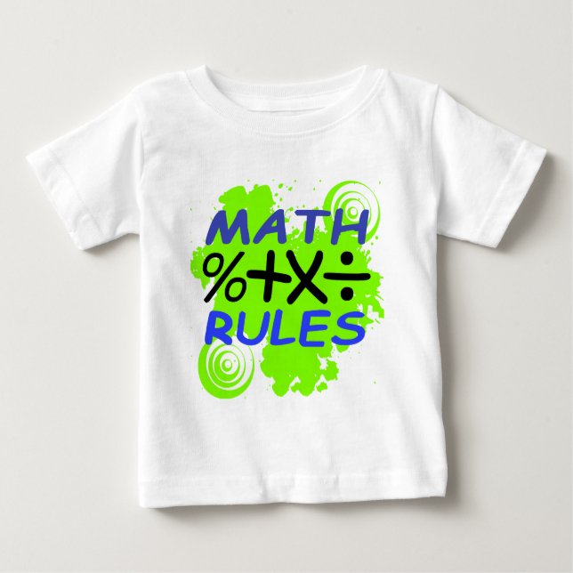 Math Rules Baby T-shirt (Vorderseite)