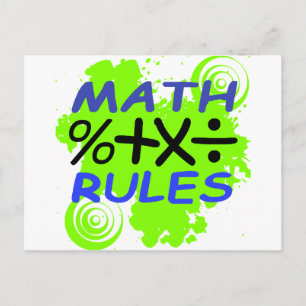 Math Rules Postkarte