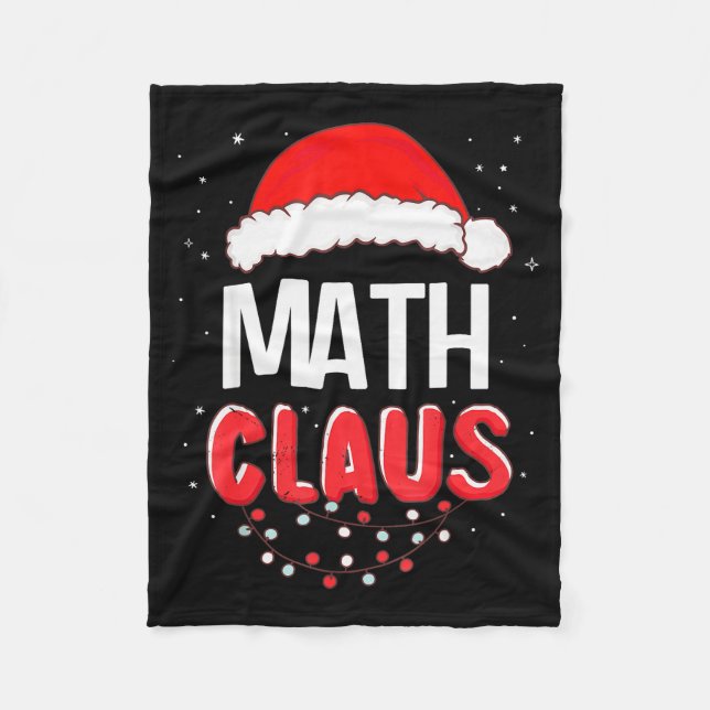 Math Santa Claus Christmas Matching Costume  Fleecedecke (Vorderseite)