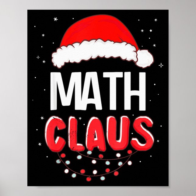 Math Santa Claus Christmas Matching Costume  Poster (Vorne)