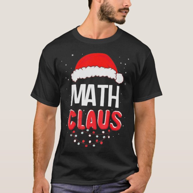 Math Santa Claus Christmas Matching Costume  T-Shirt (Vorderseite)