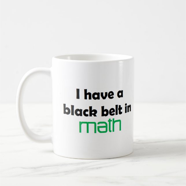 Math schwarzer Gürtel Kaffeetasse (Links)