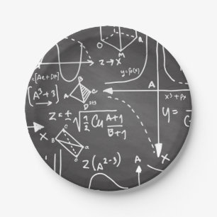 Math Scribbles Pappteller