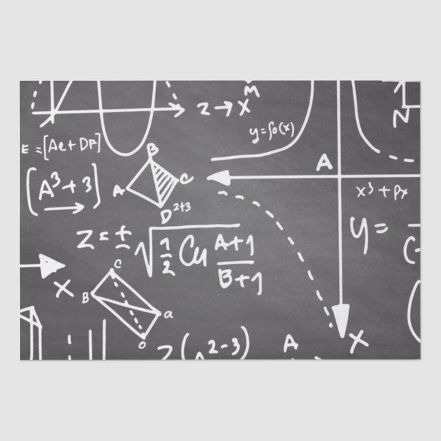 Math Scribbles Seidenpapier (Vorderseite)