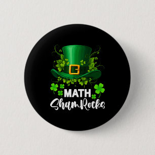 Math Shamrocks St. Patricks Day Schule  Button