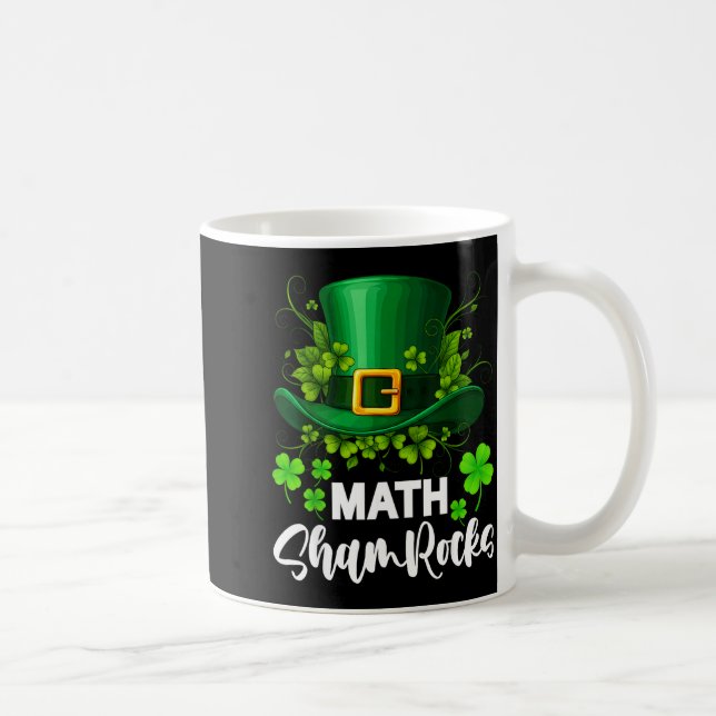 Math Shamrocks St. Patricks Day Schule  Kaffeetasse (Rechts)