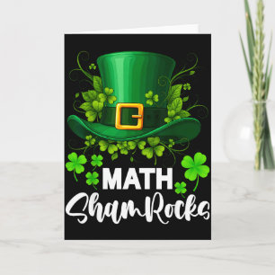Math Shamrocks St. Patricks Day Schule Karte