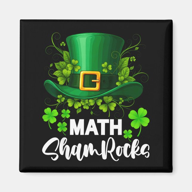 Math Shamrocks St. Patricks Day Schule  Magnet (Vorne)