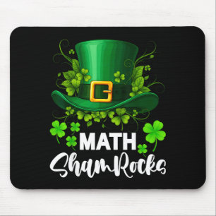 Math Shamrocks St. Patricks Day Schule Mousepad