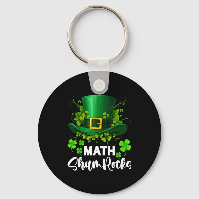 Math Shamrocks St. Patricks Day Schule  Schlüsselanhänger (Vorderseite)