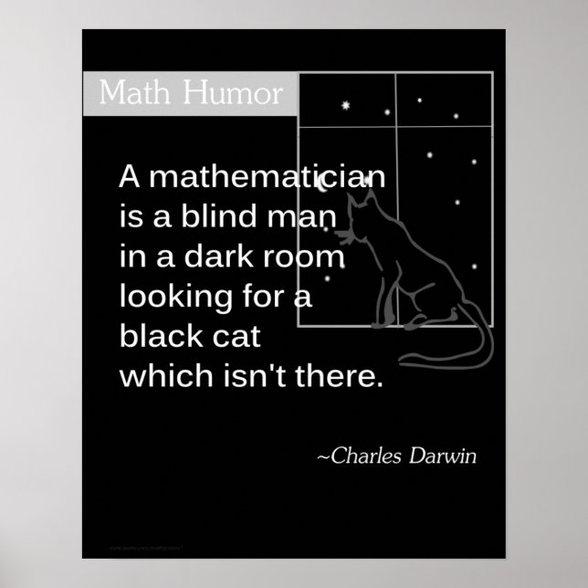 Math Spaß von Charles Darwin Poster (Vorne)