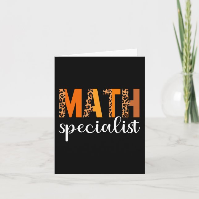 Math Specialist Leopard Erntedank Day Funny Fal Karte (Vorderseite)