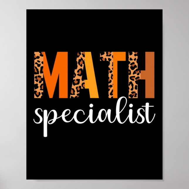 Math Specialist Leopard Erntedank Day Funny Fal Poster (Vorne)