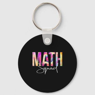 Math Squad Tie Dye Zurück zur Schule Frauen Schätz Schlüsselanhänger